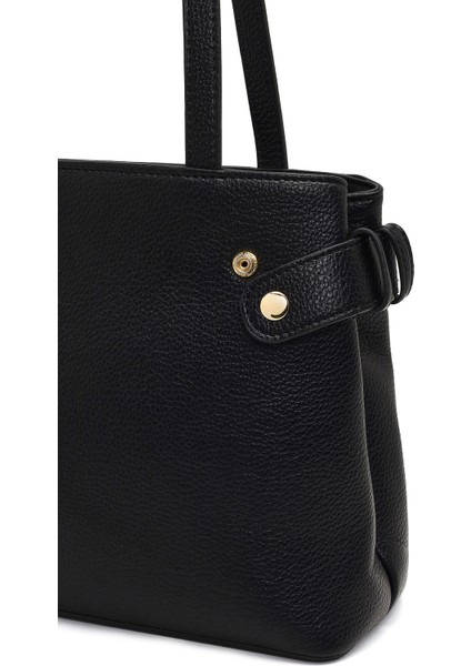 Kadın Siyah Uzun Askılı Aksesuarlı Omuz Çantası 25ABD2817FT