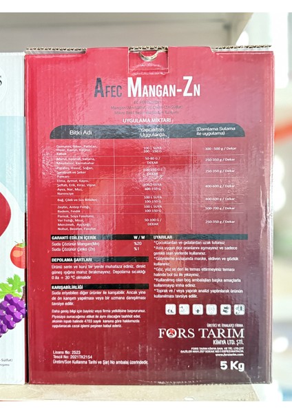 Afec Mn-Zn %10 Mangan ve %1 Çinko Içerikli Bitki Besin Maddeleri Karışımı 5 kg fiyatları