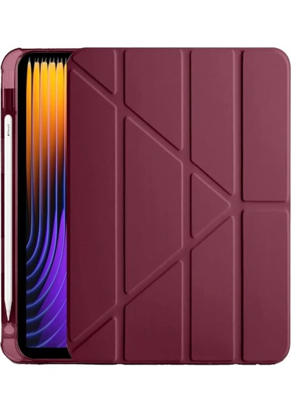 Buğz Xiaomi Pad 7 Pro Kılıf Kalemlikli Mars Tablet Kılıfı - Mürdüm