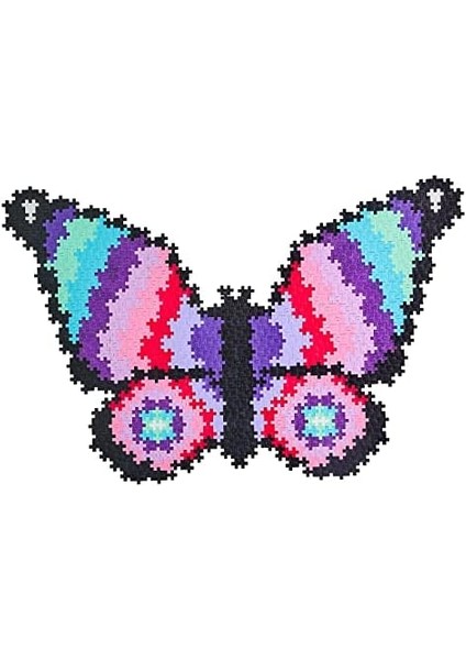 Plus Plus 9603915 Dahiyane Yapı Oyuncağı, Kelebek Yapboz, Yaratıcı Yapı Taşları, 800 Parça, Çok Renkli, Mini