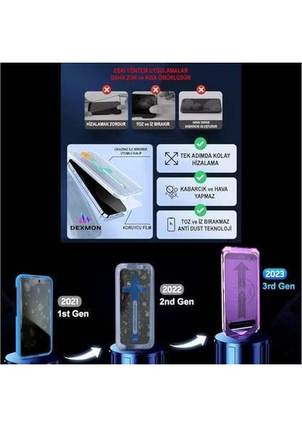 Teknosepetim 16/16 Pro /16 Plus / 16 Pro Max Hayalet Aparatlı Ekran Koruyucu Otomatik Kurulumlu Toz Engelleyici Baloncuk Bırakmaz Hayalet Ekran Koruyucu Camdır (Iphone 16 Pro Max Hayalet Ekran)