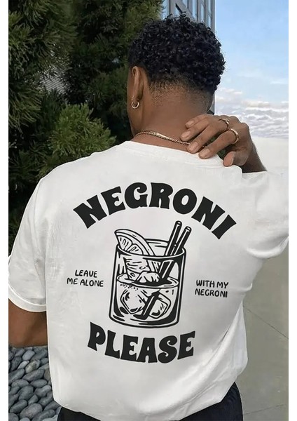 Negroni Sırt Baskılı Oversize T-Shirt