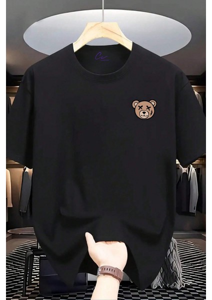 Kalbe Ayı Baskılı Oversize T-Shirt