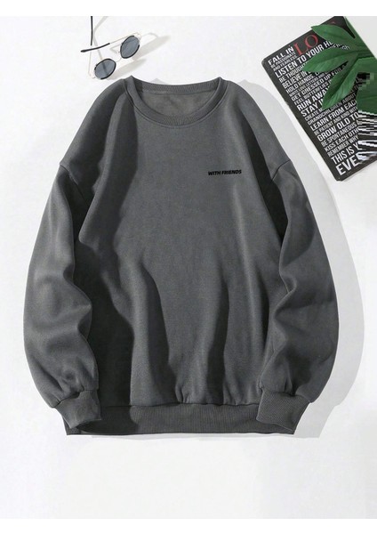 With Friends Baskılı Oversize Sweatshirt fırsatları