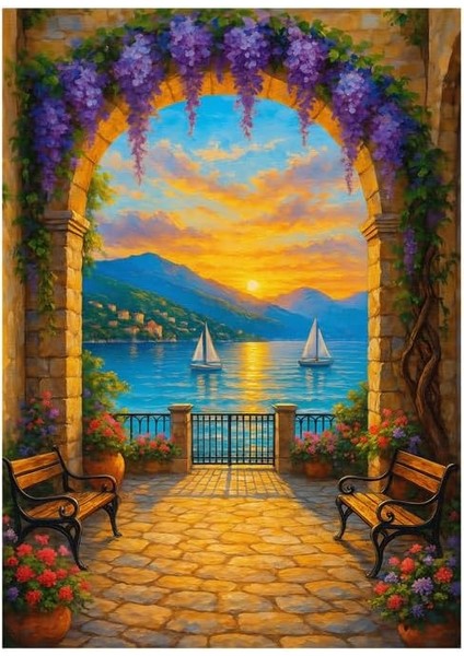 1000 Parça - Archway To Sunset (Günbatımına Kemerli Geçit) fiyatları