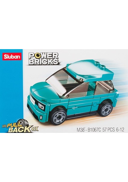 Power Bricks Yeşil Araba Yapım Seti, 57 Parça modelleri
