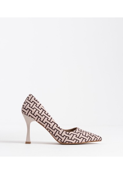 Kelsey Kadın Bej Desenli Stiletto