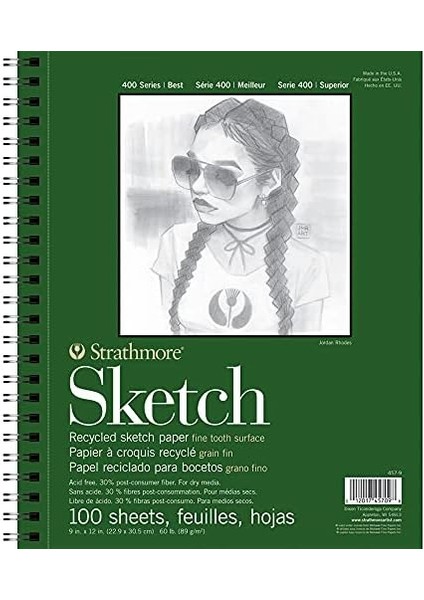 Strathmore 400 Serisi D Sketch Defteri 22.5 * 30 cm 100 Yaprak