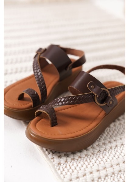 Likya Acı Kahve Hakiki Deri Sandalet modelleri