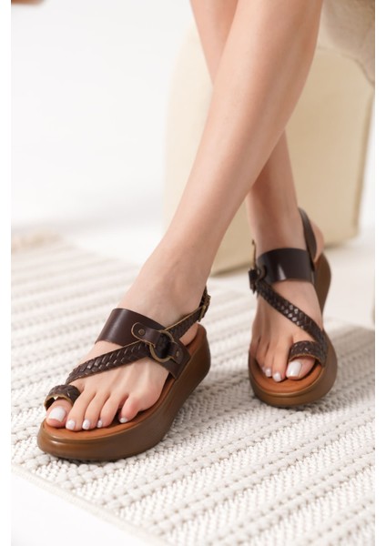 Likya Acı Kahve Hakiki Deri Sandalet indirimleri