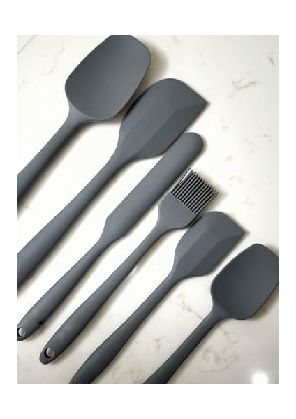 Makkam Silikon Spatula (6, Gri, M)