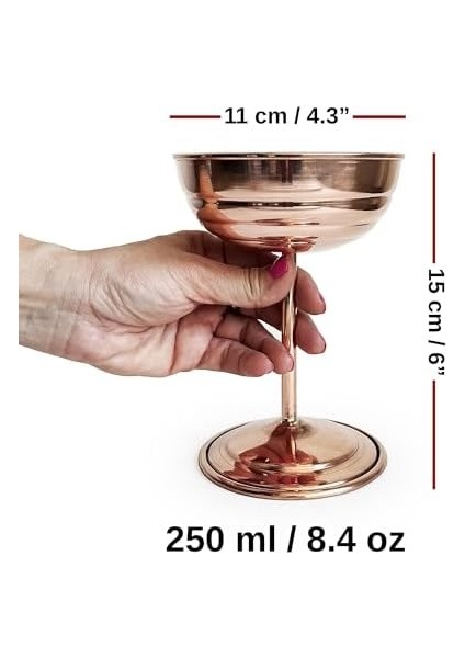 Turna Bakır Zo-Martini Kadeh Düz 250 ml Kırmızı TURNA0483-1 fiyatları