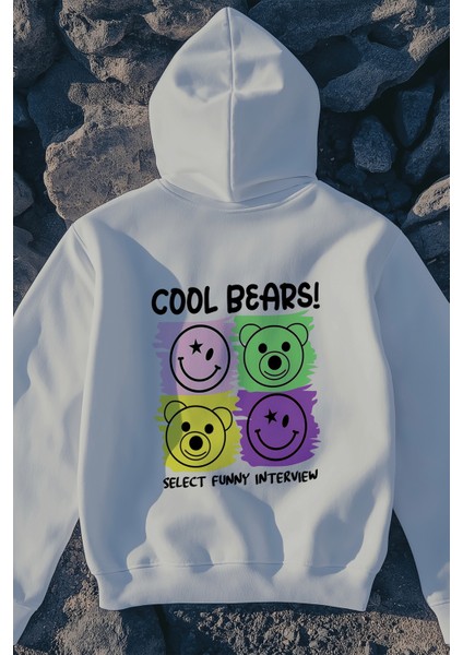 Cool Bear Baskılı Oversize Kapüşonlu Sweatshirt fiyatları