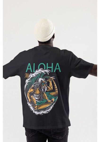 Aloha Sırt Baskılı T-Shirt