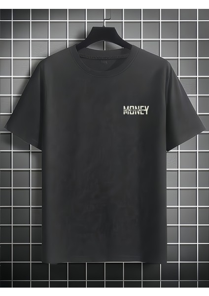 Erkek Oversize Money Sırt Baskılı T-Shirt Rahat ve Şık Tasarım indirimleri