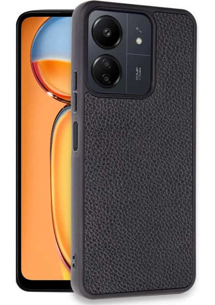 Buğz Newface Xiaomi Redmi 13C Kılıf Aras Deri Kapak - Siyah fiyatları