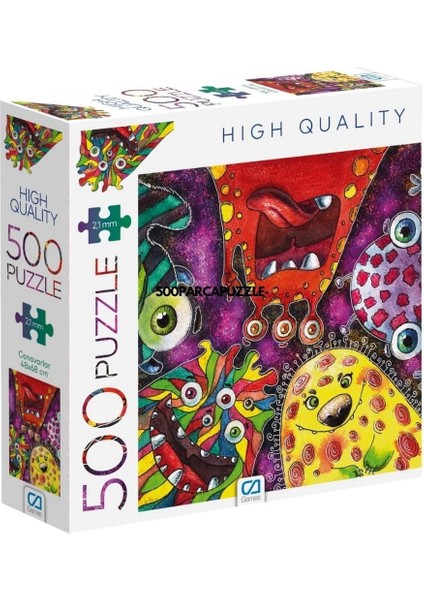 Canavarlar 500 Parça 2,2mm Kalınlık 33X48CM Profesyonel Hobi Puzzle Yapboz Serisi modelleri