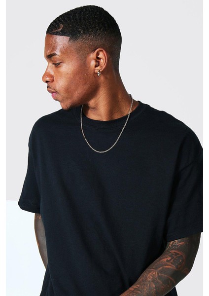 Oversize Erkek Virtues Sırt Baskı Detaylı T-Shirt modelleri