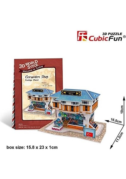 Cubicfun CUB/W3111H 3D 25 Parça Puzzle Türk Seramik Mağazası