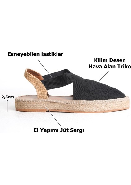 Rosa Kadın Siyah Espadril Ayakkabı modelleri