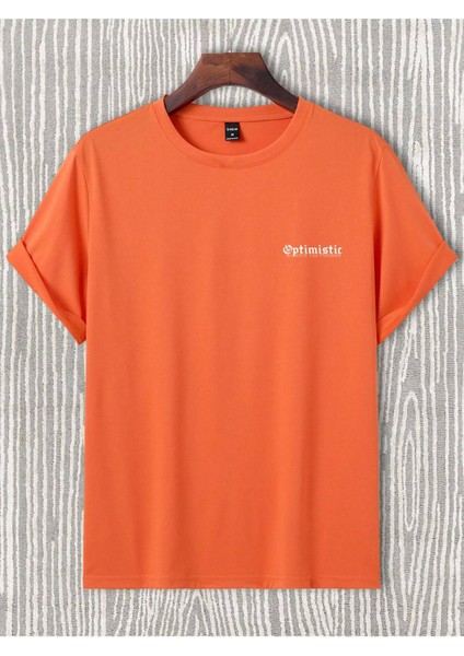 Optimistic Sırt Baskılı Oversize Unisex T-Shirt - Rahat ve Şık Tasarım indirimleri