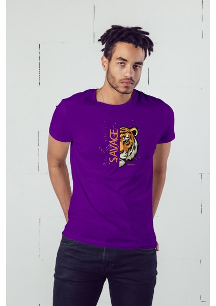 Savage Kaplan Baskılı Oversize Erkek T-Shirt fiyatları