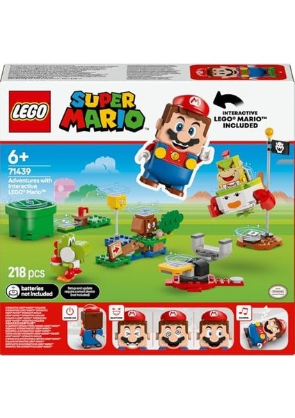 Super Mario Interaktif Mario ile Maceralar 71439 - 6 Yaş Üzeri Kız ve Erkek Çocukları Için Hediye Fikri, Bowser Jr, Yoshi ve Goomba Figürleri Içeren Yaratıcı Oyuncak Yapım Seti (218 Parça) fiyatları