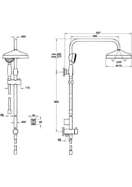 Elegance Duş Kolonu A45657 fiyatları