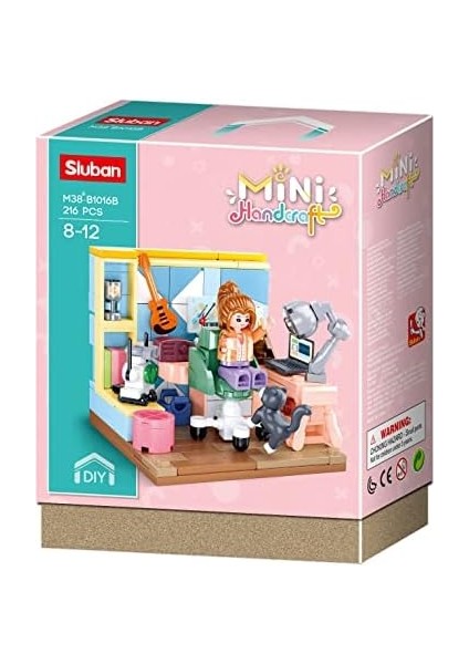 Mini Handcraft Çalışma Odası Yapım Seti, 216 Parça modelleri