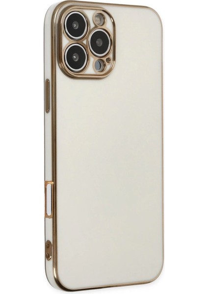 Buğz Newface Iphone 16 Pro Max Kılıf Volet Silikon - Beyaz