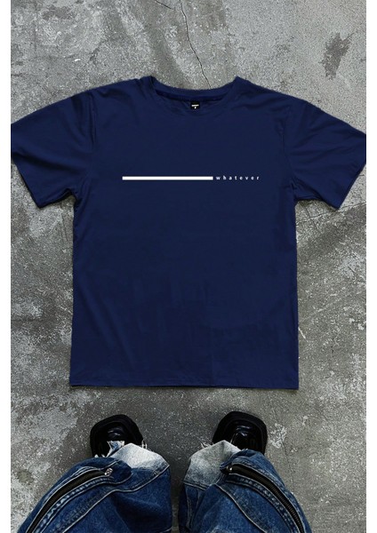 What Ever Baskılı Oversize T-Shirt