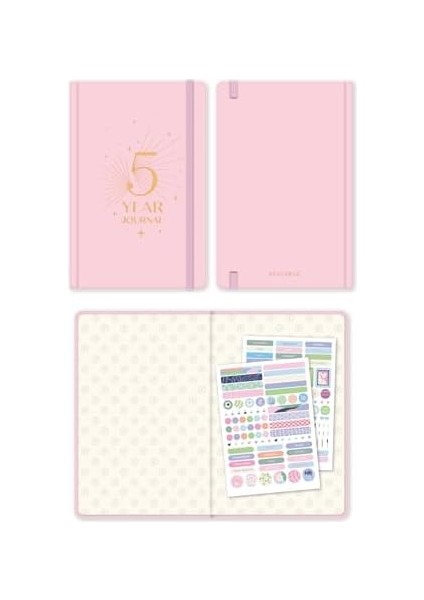 5 Yıllık Süresiz Günlük Ajanda 13X21 - Pembe