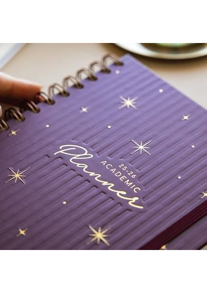 2025-2026 A5 Spiralli 16 Aylık Akademik Ajanda - Bordo modelleri