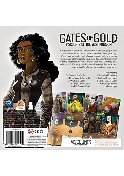 Renegade Game Studios Batı Krallığının Vizörleri: Altın Kapıları Genişletme - Masa Oyunu, 14+ Yaş modelleri