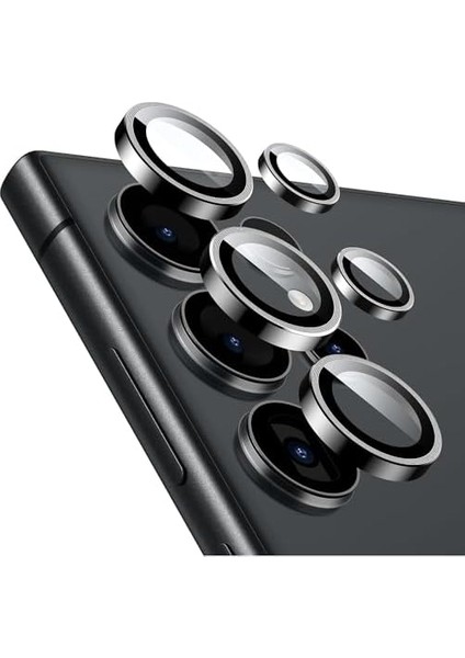 Kamera Lens Koruyucu Kırılmaz Metal Çerçeveli Kamera Lens Koruma Uzay Grisi Galaxy S24 Plus S926 ile Uyumlu Ürün modelleri