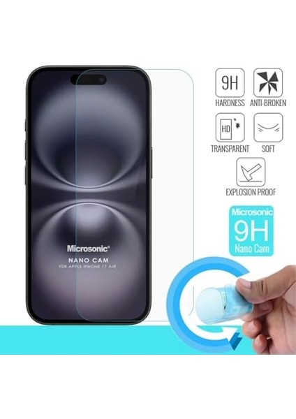 17 Air Glass Cam Ekran Koruyucu [ 17 Air ile Uyumlu Ekran Koruyucu - Şeffaf]