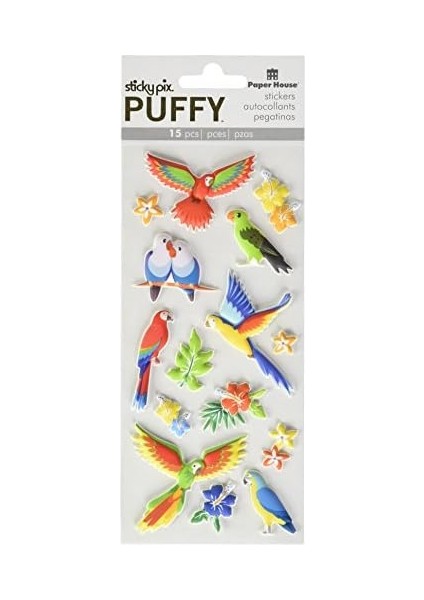 Productions Kabarık Çıkartmalar, Kuşlar, 3'lü Paket, 3 Adet