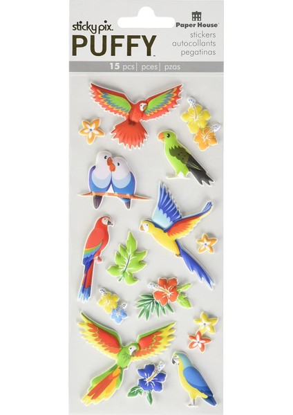 Productions Kabarık Çıkartmalar, Kuşlar, 3'lü Paket, 3 Adet fiyatları