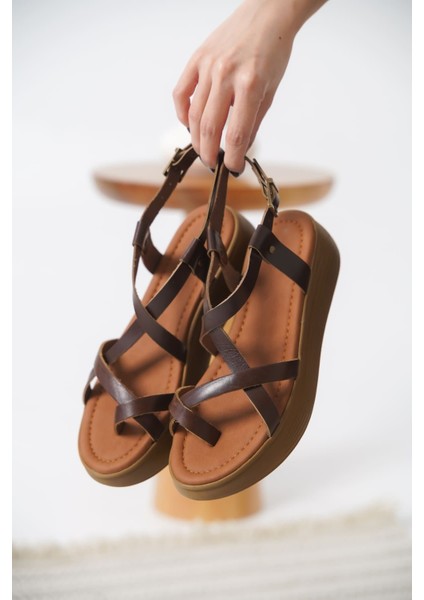 Legia Acı Kahve Hakiki Deri Sandalet fırsatları