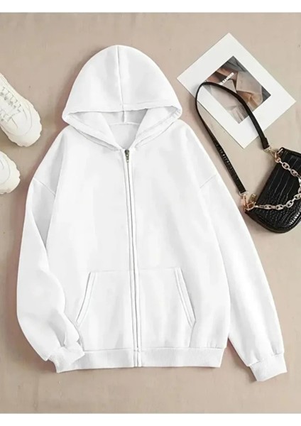 Pembe 3 Iplik Fermuarlı Kapüşonlu Hırka Ceket fiyatları