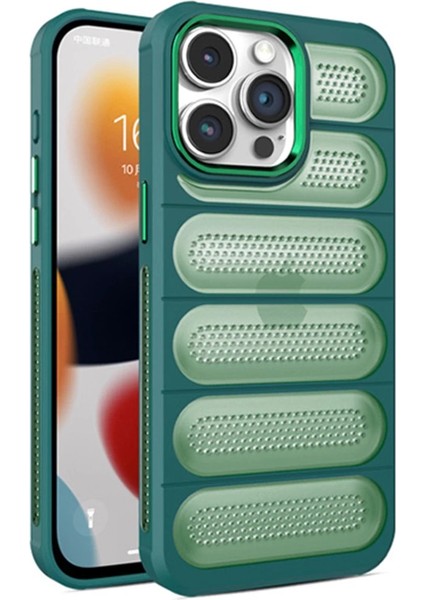 Buğz Newface Iphone 15 Pro Max Kılıf Airmax Silikon Kapak - Koyu Yeşil