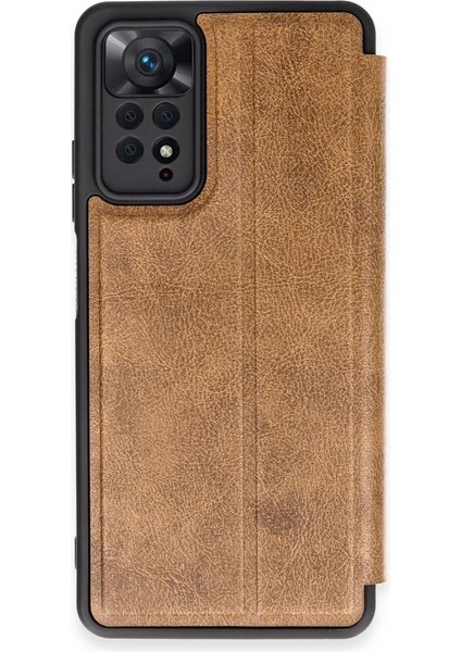 Buğz Newface Xiaomi Redmi Note 12 Pro 4g Kılıf Flip Cover - Taba