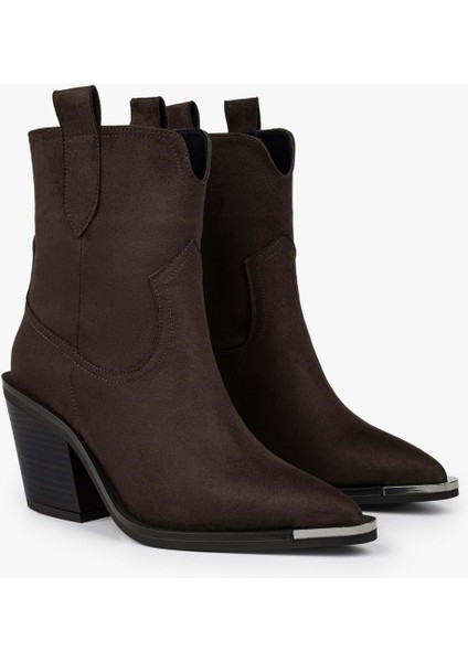 Kadın Bronc Acı Kahve Süet Kovboy Bot