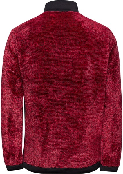 San Diago Erkek Tam Fermuarlı Çizgili Polar Kırmızı indirimleri