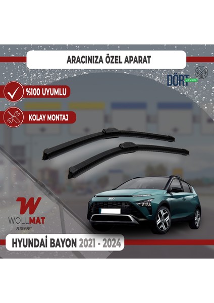 Hyundai Bayon Silecek 2021 2024 Silecek Takımı Araca Özel