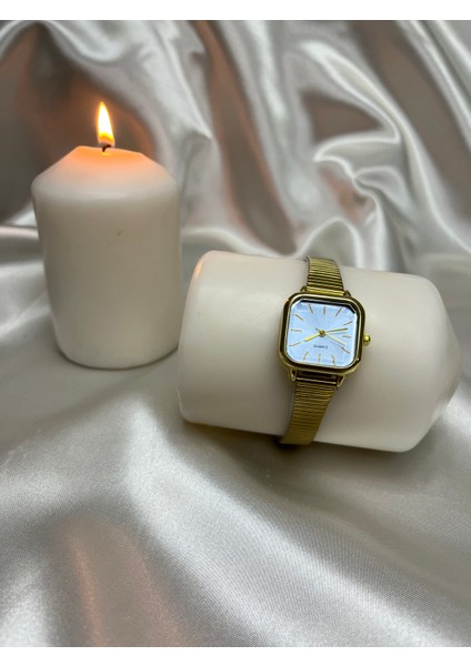 Kadın Çelik Gold Kare Kol Saati modelleri