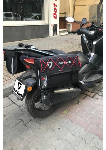 MOTOSİKLET PLASTİK DESTEKLİ YAN ÇANTA TAKIMI (2’Lİ) KY03 fırsatları