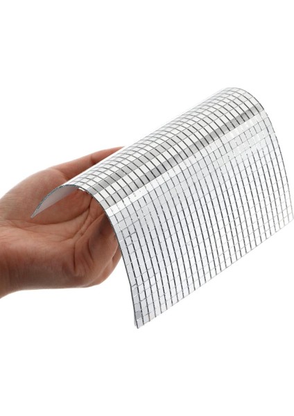 Kare Silver Cam Mozaik 30X30 cm Fayans Çıkartmaları El Işi Kare Cam Fayans Kendinden Yapışkanlı Aynalı Dekor Panel