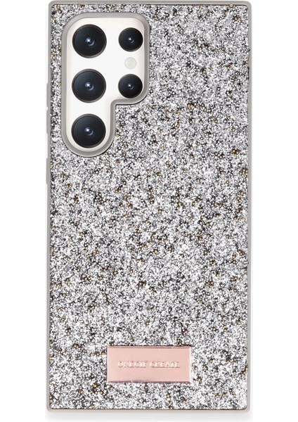 Buğz Onegif Samsung Galaxy S23 Ultra Bright Simli Kapak - Gümüş