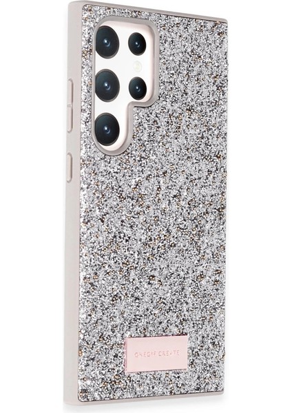 Buğz Onegif Samsung Galaxy S23 Ultra Bright Simli Kapak - Gümüş fiyatları